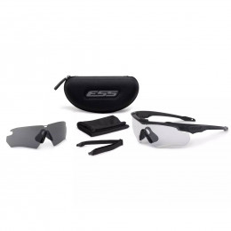 Окуляри захисні балістичні ESS® Crossblade Black - 2 лінзи Clear, Smoke Gray