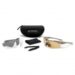 Окуляри захисні балістичні ESS® Crossblade Spin Camo Bone - 3 лінзи Hi-Def Bronze, Clear & Smoke Gray